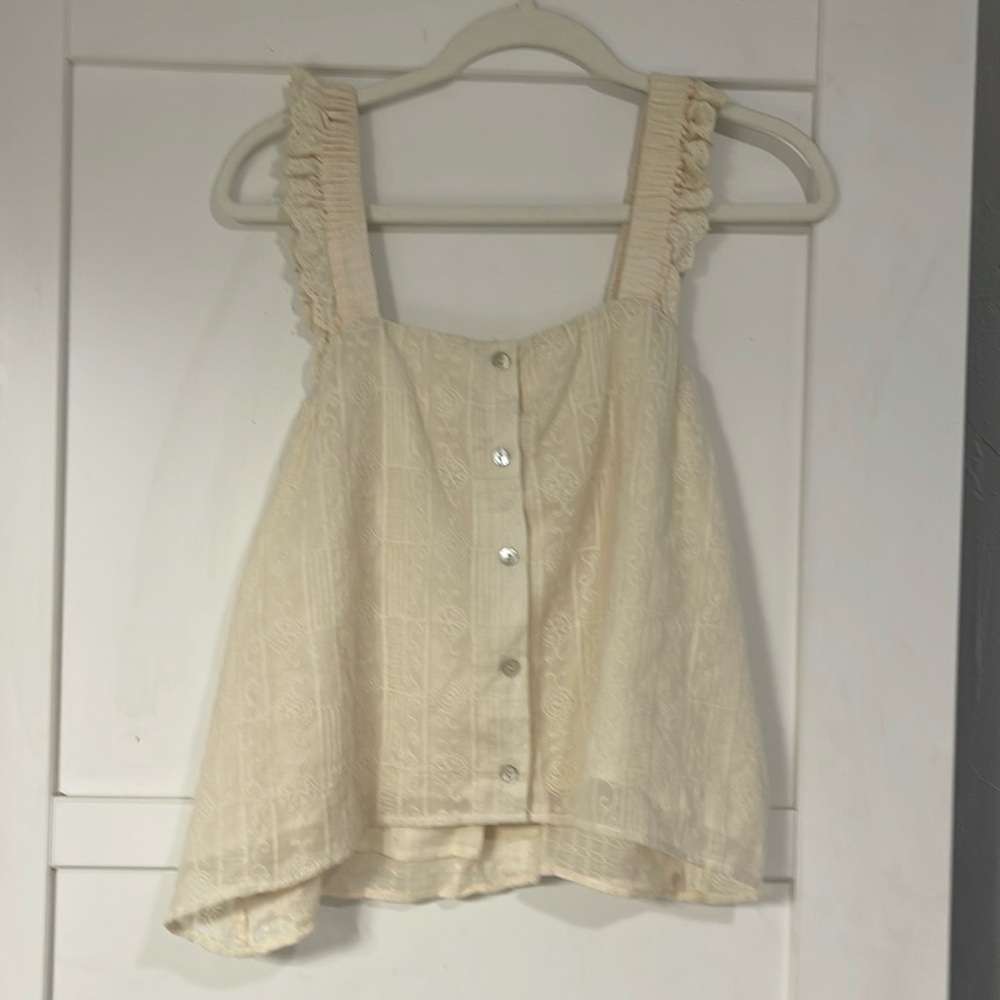 Miss Me Cropped Ruffle Tank - Picture 3 of 6